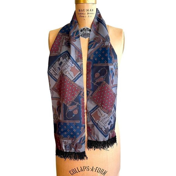 Equestrian  Horse theme gents evening scarf - Picture 1 of 7